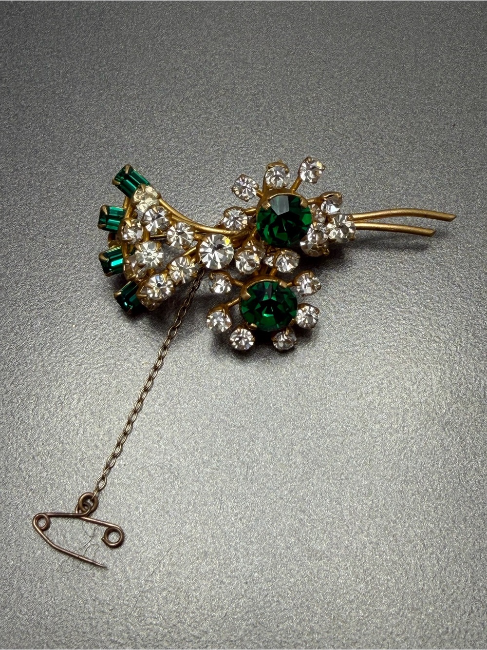 Vintage Austrian Brooch with Safety chain